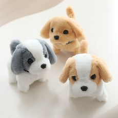 日進斗金 電動毛絨小狗兒童玩具 仿真哈士奇狗狗 會走會叫發聲寶寶 男孩女孩禮物, 1個, 芭比小粉粉,不帶電池【贈項圈】