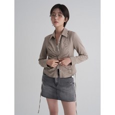 매장정품 에잇세컨즈 8SECONDS 슬림핏 체크 셔츠 베이지 125864MQ3A 205368