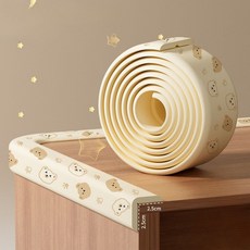 防撞條 L型加厚 居家寶寶安全防護貼 桌腳/桌邊防撞邊條, 1個, 基本-小熊黃色 5cmX200cm, 小熊黃色