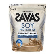 자바스(SAVAS) 소이프로테인 100 밀크티 맛 900g 메이지 국내 제조, 1개