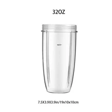 교체 가능한 투명 착즙기 컵 믹서기 액세서리 Nutribullet 18OZ 주방 도구, 01 32oz, 01 중국