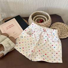女童愛心印花短褲 夏季新款 韓版INS風兒童褲