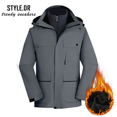 STYLE.DR 겨울 바람막이 남성 등산복 아웃도어 자켓 경량 착용감 좋은 기모 작업복 트레킹복 바람막이