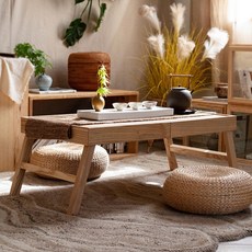 白蜡木实木禅意小茶桌日式榻榻米地桌家用飘窗矮桌, 1個, 折疊茶几,整裝