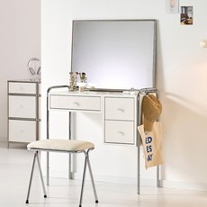 아이뉴 800 콘솔 미드센츄리 수납 화장대(거울 미포함), 01.바닐라화이트