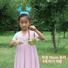 꽹과리 망치 10cm 중소음 연습용 풍물놀이 놋쇠 징, 1개, 지름 10cm
