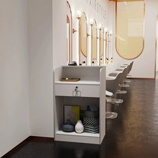 계산대 카운터 프론트 안내데스크 병원 인포데스크 카페 책상 업소용 접수, 80x42x95cm, 연그레이 바닥판 포함 A2형