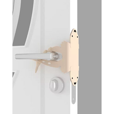 리빙셀렉트 문쾅방지 문닫힘 소음 방지 문고리 실리콘, 베이지, 1개