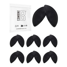 Combine8 안경 코 패드 6쌍 블랙 미끄럼 방지 부드러운 실리콘 선글라스용 브릿지 패드 79635