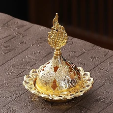 향로아라비아 향 버너 금속 캔들 스탠드 홈 장식 요가 명상 거실 라마단 축제 찻집, 03 Style A