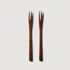 JAJU 옻칠 티포크 2개 J70N903148200 435773, FR, 다크 브라운