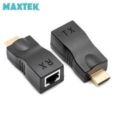 (MAXTEK) 맥스텍 HDMI 리피터 송수신기 세트 RJ45 UTP 랜케이블 사용 (MT879) (최대 30M 연장), 1개, MT879