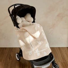 돗투돗 양면갸자드 아기띠워머 유모차담요 사계절용, 베이지