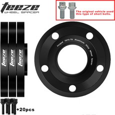 허브스페이스 휠 티즈 2/4개 5x112 66.6 M14x1.5 벤츠 호환 시리즈용 플랜지 플레이트 스페이서 알루미늄 허브 확장 어댑터, [06] 4pc 15mm short bolt