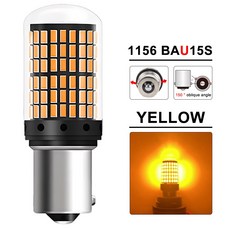 28 PCS CANBUS T20 7443 P21W PY21W 1156 BA15S BAU15S LED 전구 6500K 흰색 자동차 방향 지시등 테일 역방향 조명 2000LM 12V, BAU15S Yellow, 8 PCS