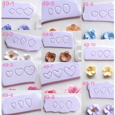 폴리머 클레이 커터 퐁당 꽃 만들기 몰드 DIY 귀걸이 펜던트 쥬얼리 폴리머 클레이 도구 꽃잎 3 개 세트, 01 11 pcs