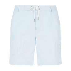 GCDS 로고 프린트 수영복 반바지, 블루계열