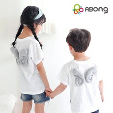 에이봉 유아 아동 엔젤 티셔츠 화이트 키즈 반팔티 아동복 유아옷 아기옷