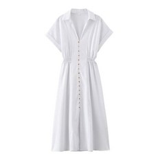 ZARA 자라 셔츠 원피스 반팔 셔링 스트링 R828 8351030