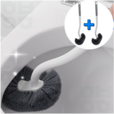 조이앤홉스 화장실 변기솔 욕실 청소솔, 2개, 그레이