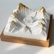 極地系列造型擴香石搭配實木底座，清新空氣桌面擺件，車載香氛交換禮物首選, 極地雪山-B款配北極熊,No.3禪茶, No.3禪茶