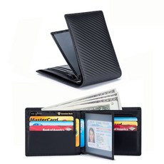 【AngelNaNa】真皮 碳纖維牛皮 RFID防盜刷 15卡格男士撞色(SMA0385)