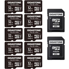 기톤 32GB 마이크로 SD 카드 10팩 풀 HD 비디오 감시 카메라 액션 드론 90MBs SDHC UHS-I U1 C10 클래스 10 호환