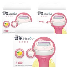 쉬크 여성 제모용 면도날 교체 헤드 2개입 레드, 3개