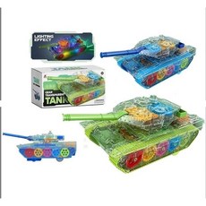LED 화려한 불빛 기계식 투명 탱크 TANK GEAR TRANSPARENT, 랜덤색, 1개