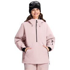 PiON 온ner Camp 여성용 스키 재킷 스노우 코트 방수 배기 아노락 스노우보드 후드 단열 풀오버 겨울 스포츠 마운틴 핑크 XXL 289419