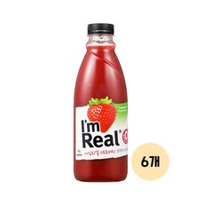 풀무원 아임리얼 딸기 주스, 700ml, 6개