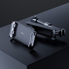 Rock洛克 汽車後座拉伸平板支架 車用平板架 車用手機架 汽車手機架 汽車手機座 iPad平板架, 黑色 (左右移動款), 1個