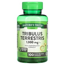 건강챙기세요 Nature's Truth 트리블러스 빠른 방출 캡슐 100정(캡슐 1정당 500mg) 백살까지오래오래, NaturesTruth트리블러스빠른방출캡슐100정캡슐1, 1개