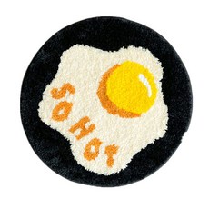 해피유통 유아 아동용 귀여운 캐릭터 원형 방석 소프트 플러시 체크 무늬 좌석 쿠션 사계절 사용 가능, 40*40센티미터., 1