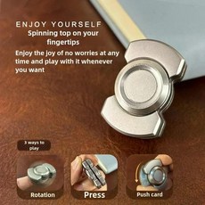 3 in 1 Fidget Spinner - Cliker 슬라이더 Toys 성인 ADHD용 자기 금속 EDC 스트레스 해소, Black, 1개