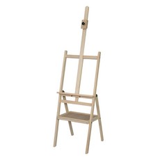 臺灣熱銷 櫸木製可折疊平放抽屜油畫素描水粉寫生畫架兒童成人畫架畫闆套., 松木原木色單托盤畫架 1代常規款不可摺疊