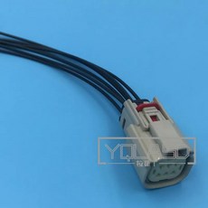 웨이 자동차 와이어 하네스 커넥터 어셈블리 소켓 차량용, 1개, 2. 1 Set With Cables