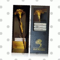 골드 어버이날 스승의날 감사 선물 브로치 꽃 조화 케이스, 1개, 03.24K 골드 카네이션 브로치