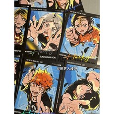 台灣現貨 排球少年明信片 日向翔陽影山飛雄及川西谷研磨赤尾木兔, 1個, 排球少年B款【1包/8张-拍立得】,尺寸10*6.5cm