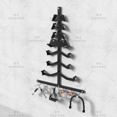 맥 그립거치대 벽걸이 설치 검은색 정리대 손잡이 헬스 수납 벽, 검정 50x150CM +10개 고리