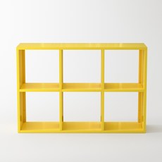 비유가구 Ares 6칸 책장, 옐로우