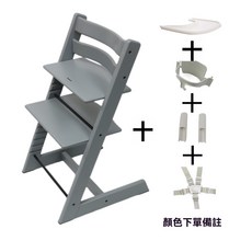 嬰兒餐椅兒童餐椅，多功能寶寶高腳椅，實木安全穩固可調節，兒童餐桌座椅, 套餐7椅子+圍欄+餐盤+安全帶防傾倒