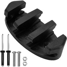 카약 용 지그재그 클리트 키트 - 스테인리스 나사가 있는 내구성 블랙 나일론 로프 홀더 카누 및 어선용 필수 액세서리 90mm 데크 해양 리깅 안전, KH866 보트 클리트 도크 부속 데크 캠 카약 앵커용