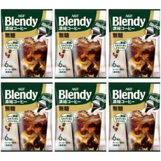 일본 AGF 블렌디 포션 커피 무가당 6개입 6팩 516130