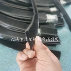 工業密封防塵毛刷 軟底 橡膠條刷 尼龍絲 軟邊毛刷條, 1個, 黑軟膠底