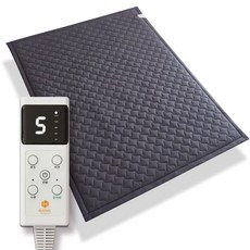 전자파없는 탄소매트 워셔블 침대 전기매트 싱글 더블, 2인용 퀸(150X200cm), 챠콜네이비+바람개비