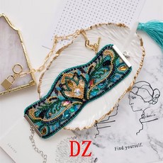 그린 보헤미안 스타일 페르시 크로스 스티치 DIY 수제 DZ653-DZ677, DZ674, 금, 1개