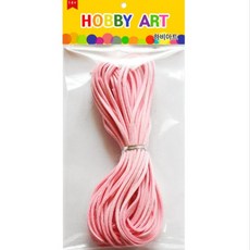 스웨이드 10줄 인조가죽끈 롤 분홍, 약 두께 3mm 길이 92cm 1롤