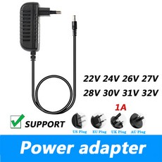 로봇 진공 청소기 전원 코드 충전기 전원 어댑터 22V 24V 26V 27V 28V 30V 31V 32V 1A 1000MA AC110V 220V, [01] 1A, [02] 미국, [07] 32V, 1