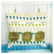 토끼 기니피그 소동물용 걸이형 헤이백 사료통 케이지 애완동물 급식백, 4. 3holes fores